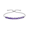 Thumbnail Image 0 of Oval & Round-Cut Amethyst Bolo Bracelet Sterling Silver