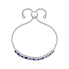 Thumbnail Image 1 of Oval & Round-Cut Amethyst Bolo Bracelet Sterling Silver
