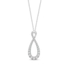 Thumbnail Image 1 of Lab-Grown Diamonds by KAY Looping Necklace 3/4 ct tw 14K White Gold 18”