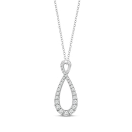 Lab-Created Diamonds by KAY Looping Necklace 3/4 ct tw 14K White Gold 18”