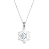 Thumbnail Image 3 of Round-Cut Swiss Blue Topaz Snowflake Necklace Sterling Silver 18”