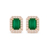 Thumbnail Image 1 of Le Vian Emerald Stud Earrings 1/6 ct tw Diamonds 14K Strawberry Gold