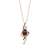 Thumbnail Image 1 of Le Vian Garnet Ribbon Necklace 1/3 ct tw Diamonds Necklace 14K Honey Gold 20”