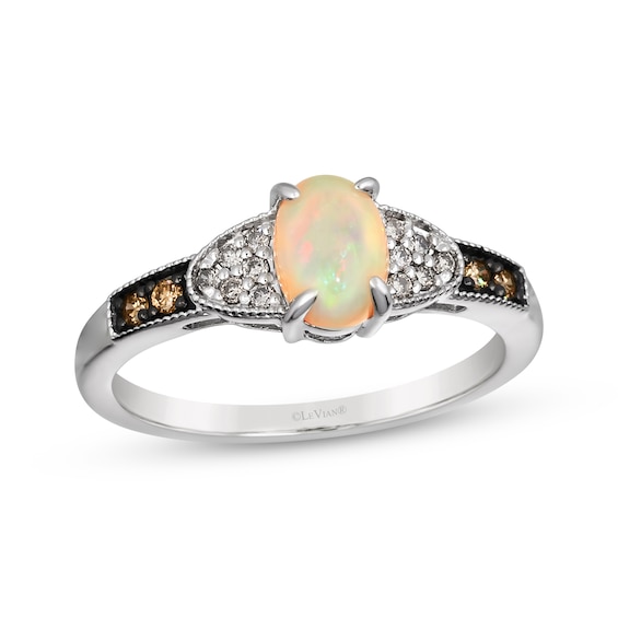 Le Vian Opal Ring 1/8 ct tw Diamonds 14K Vanilla Gold