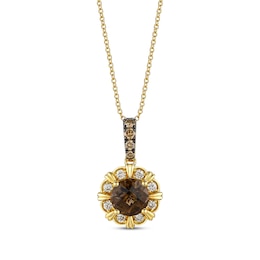 Le Vian Chocolate Quartz Necklace 1/4 ct tw 14K Honey Gold 20”