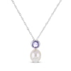 Thumbnail Image 2 of Cultured Pearl & Amethyst Bezel Gift Set Sterling Silver