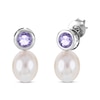 Thumbnail Image 3 of Cultured Pearl & Amethyst Bezel Gift Set Sterling Silver