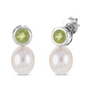 Thumbnail Image 2 of Cultured Pearl & Peridot Bezel Gift Set Sterling Silver
