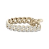 Thumbnail Image 1 of Men's Diamond Curb Chain Bracelet 3-1/6 ct tw 10K Yellow Gold 8.5&quot;