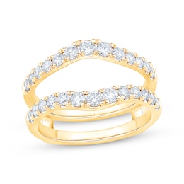 Adore Round-Cut Diamond Curved Enhancer Ring 1 ct tw 14K Yellow Gold