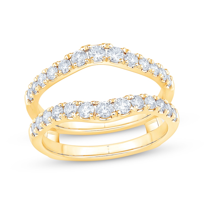 Main Image 1 of Round-Cut Diamond Curved Enhancer Ring 1 ct tw 14K Yellow Gold