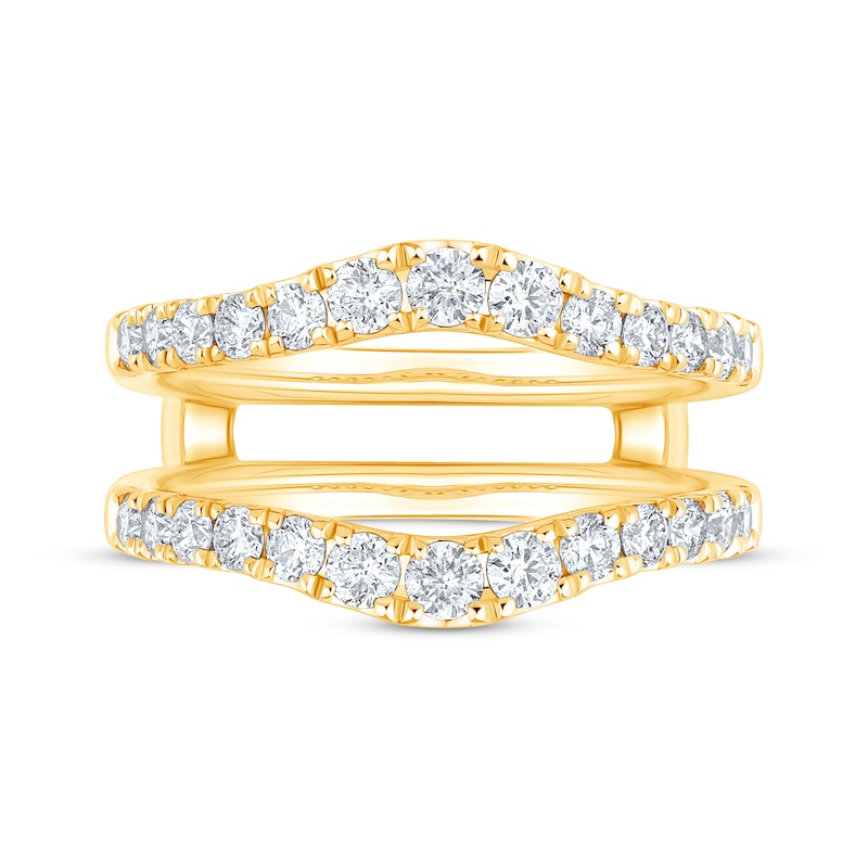 Main Image 3 of Round-Cut Diamond Curved Enhancer Ring 1 ct tw 14K Yellow Gold