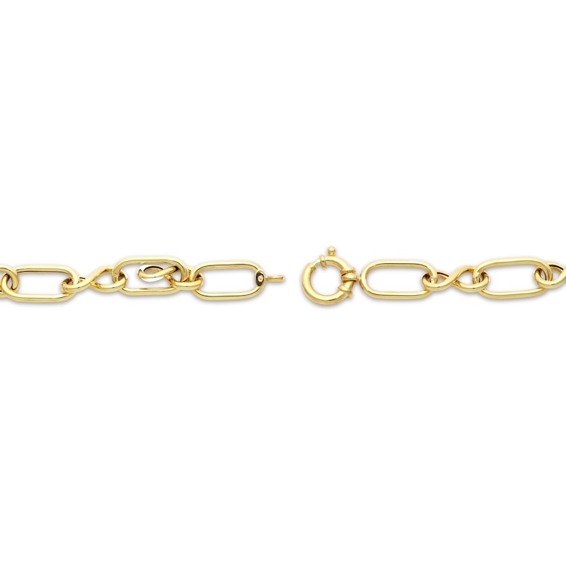 Main Image 3 of Hollow Infinity Link Bracelet 10K Yellow Gold 7.5&quot;