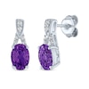 Thumbnail Image 4 of Oval-Cut Amethyst & White Lab-Created Sapphire Gift Set Sterling Silver