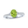 Thumbnail Image 3 of Oval-Cut Peridot & White Lab-Created Sapphire Gift Set Sterling Silver