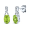 Thumbnail Image 4 of Oval-Cut Peridot & White Lab-Created Sapphire Gift Set Sterling Silver