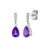 Thumbnail Image 3 of Pear-Shaped Amethyst & White Lab-Created Sapphire Gift Set Sterling Silver - Size 7