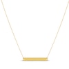 Thumbnail Image 1 of Horizontal Polished Bar Necklace 14K Yellow Gold 18&quot;