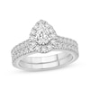 Thumbnail Image 0 of Lab-Created Diamonds by KAY Pear-Shaped Bridal Set 1-1/4 ct tw 14K White Gold