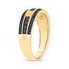 Thumbnail Image 2 of Men's Black Wedding Band 1/2 ct tw 10K Yellow Gold