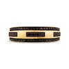 Thumbnail Image 3 of Men's Black Wedding Band 1/2 ct tw 10K Yellow Gold