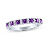 Thumbnail Image 0 of Amethyst & White Lab-Created Sapphire Stackable Ring Sterling Silver