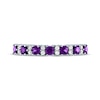 Thumbnail Image 2 of Amethyst & White Lab-Created Sapphire Stackable Ring Sterling Silver