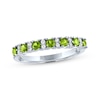 Thumbnail Image 0 of Peridot & White Lab-Created Sapphire Stackable Ring Sterling Silver