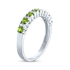 Thumbnail Image 1 of Peridot & White Lab-Created Sapphire Stackable Ring Sterling Silver