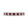 Thumbnail Image 2 of Garnet & White Lab-Created Sapphire Stackable Ring Sterling Silver