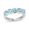 Thumbnail Image 1 of Swiss Blue Topaz Five-Stone Ring Sterling Silver