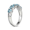 Thumbnail Image 2 of Swiss Blue Topaz Five-Stone Ring Sterling Silver