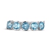 Thumbnail Image 3 of Swiss Blue Topaz Five-Stone Ring Sterling Silver