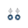 Thumbnail Image 1 of London Blue Topaz & Diamond Drop Earrings 1/20 ct tw Sterling Silver
