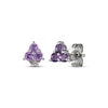 Thumbnail Image 1 of Amethyst Trio Stud Earrings Sterling Silver