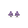 Thumbnail Image 2 of Amethyst Trio Stud Earrings Sterling Silver