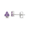 Thumbnail Image 3 of Amethyst Trio Stud Earrings Sterling Silver