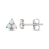 Thumbnail Image 3 of Lab-Created Opal Trio Stud Earrings Sterling Silver