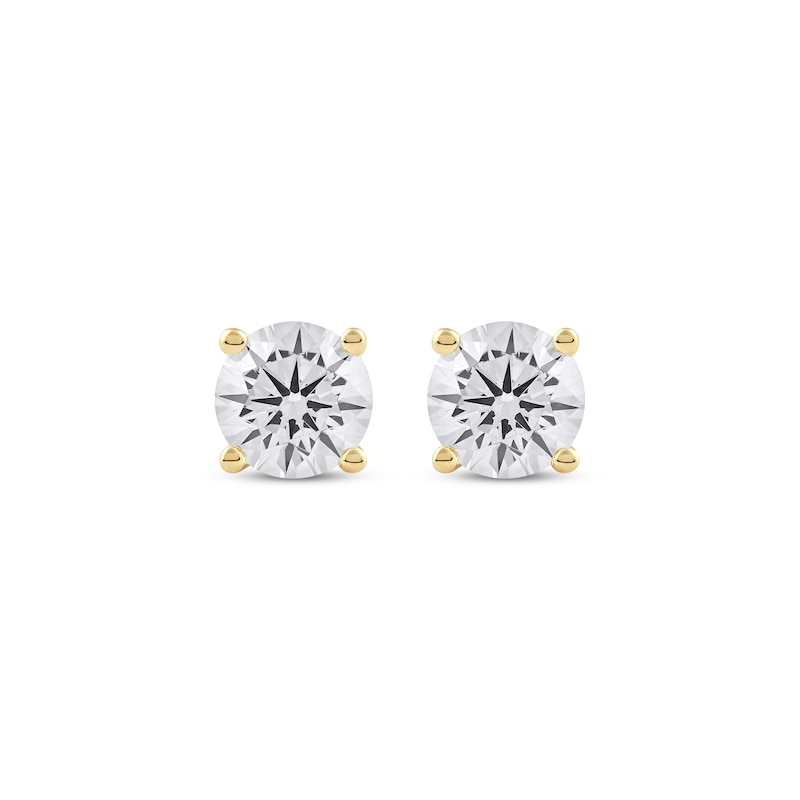 Lab-Grown Diamonds by KAY Round-Cut Solitaire Stud Earrings 1-1/2 ct tw 14K Yellow Gold (F/VS2)