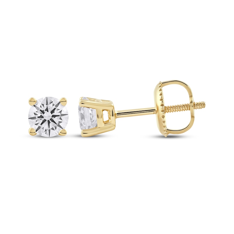 Lab-Created Diamonds by KAY Round-Cut Solitaire Stud Earrings 1/2 ct tw ...