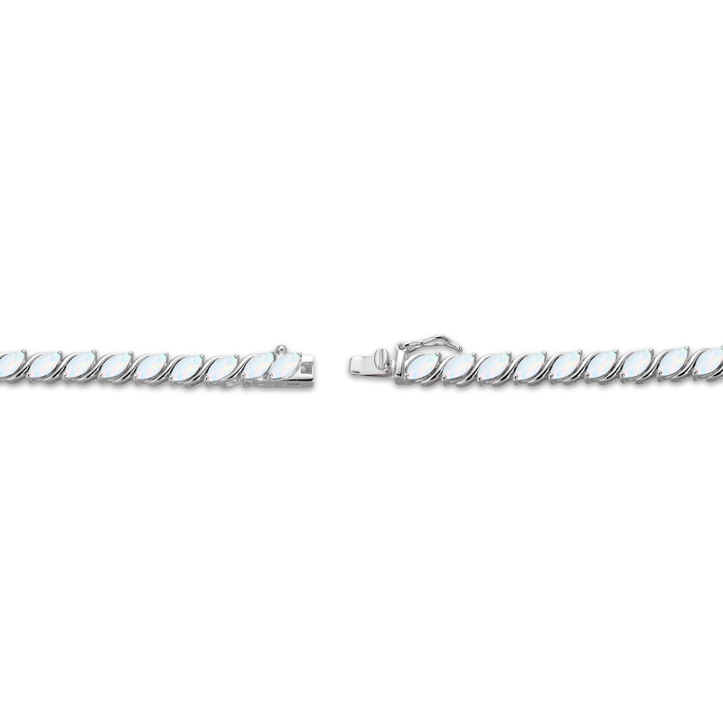 Marquise-Cut Lab-Created Opal S-Link Bracelet 7.25"