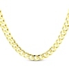 Thumbnail Image 1 of Solid Curb Chain Necklace 6.45mm 10K Yellow Gold 20&quot;