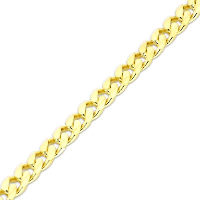 Main Image 2 of Solid Curb Chain Necklace 6.45mm 10K Yellow Gold 20&quot;