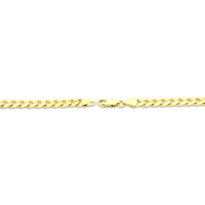 Main Image 3 of Solid Curb Chain Necklace 6.45mm 10K Yellow Gold 20&quot;