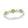 Thumbnail Image 1 of Peridot & White Lab-Created Sapphire Ring Sterling Silver