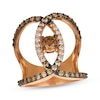 Thumbnail Image 1 of Le Vian Venetian Mosaic Ombré Diamond Open Shank Ring 1-5/8 ct tw 14K Strawberry Gold