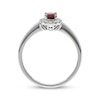 Thumbnail Image 2 of Oval-Cut Natural Ruby & Diamond Ring 1/10 ct tw 10K White Gold