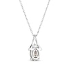 Thumbnail Image 3 of Oval-Cut Citrine & White Lab-Created Sapphire Necklace Sterling Silver 18&quot;