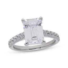 Lab-Grown Diamonds by KAY Emerald-Cut Engagement Ring 4-1/2 ct tw 14K White Gold