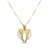 Thumbnail Image 1 of Angel Wings Heart Necklace 14K Yellow Gold 18&quot;